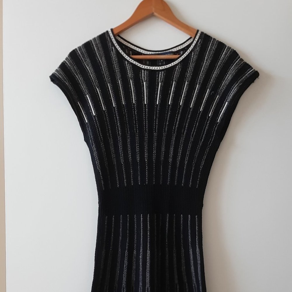FRENCH CONNECTION Knit Dress - Black/Grey - Size 0/XS-Small
